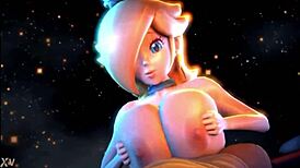 rosalina & peach titfuck