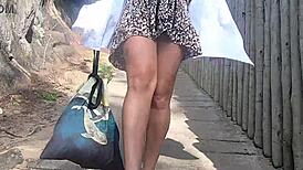 Young Girl Flashes Pussy On Beach In Public With Thong Bikini – Exhibitionism Punishment!