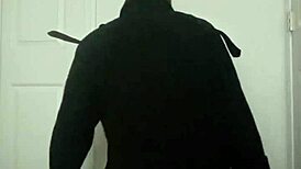 Stretching arms like exercise routine