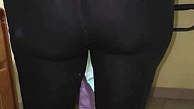 Me cojo a la sirvienta! Why is this curvy mommy screaming so loud in leggings?