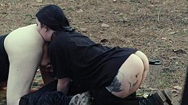 Submissive Cutie Licks Ass And Piss At Roadside Picnic Before Rough Face Fucking