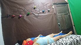 Yo, this ghost bangs the couple on a haunted bed, real exclusive homemade!