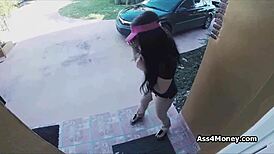 Teen 18+ says, 'Pizza delivery with a blowjob for cash.'