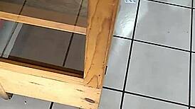 big ass mexican woman shopping in the store