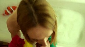 Beautiful MILF invited me to shower, sucked my cock! 😘