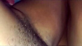 Bent over in doggystyle, her black pussy gets creampied in quick homemade fuck.