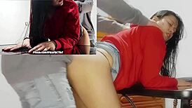 ugh, můj nevlastní táta mě šuká tak tvrdě tím obřím věcí!