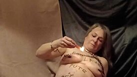 Slave Whipped With Candle Wax in Wild BDSM Session!