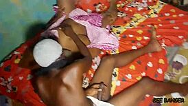 Ebony queen amateur with wet saggy tits gets fucked by big cock