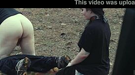 Submissive Cutie Licks Ass And Piss At Roadside Picnic Before Rough Face Fucking