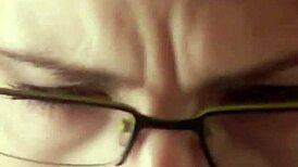 European redhead on knees sucking wrapped cock hungrily