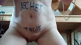 Slave Bound In Master's Office For Humiliation And Bondage Play