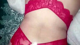 Red Lingerie Gets Soaked in Cum During Wild Group Swinger Session