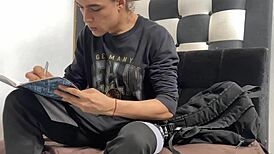 Sweet submissive neighbor gets fucked after discovery