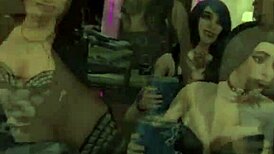 Pov sex with a goth chick at the party.