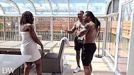 Two Ripped Studs Claim Ebony Queen Lyric Sky's Face