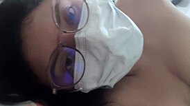 Teacher strips and shows pussy