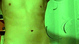 dancing and twirling my big chocolate pierced cock like a propeller