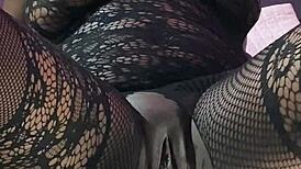 Ebony squirter multiple orgasm with the sex machine?