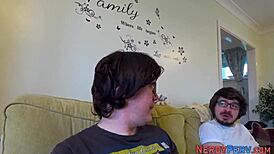 busty babe in a surprising first-time encounter.