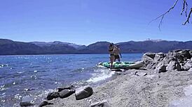teen couple caught on beach