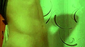 dancing and twirling my big chocolate pierced cock like a propeller