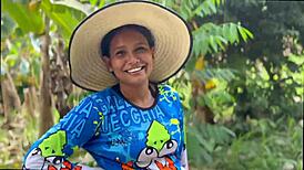 Campesina Inocente Trades Favors for Chickens in Outdoor Latina Encounter