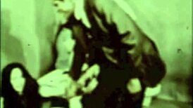 Vintage Interracial Blowjob With Hairy Pussy