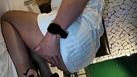 Mya MILF Sucks Big Cock In White Lingerie