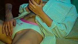 Intense Orgasm From Panty Stroking My Lover Brings Me To Climax With His Fingers