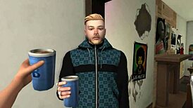 Pov sex with a goth chick at the party.