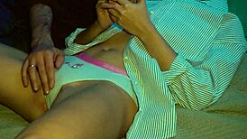 Intense Orgasm From Panty Stroking My Lover Brings Me To Climax With His Fingers