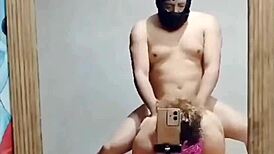 fucking my hot wife bent over in front of the mirror 😍