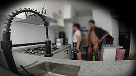 Hidden Camera Reveals Nymphomaniac Colombian Neighbor's Perfect Body In Bent Over Doggystyle!