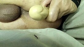 Brunette pegs boyfriend's ass with strapon in wild session