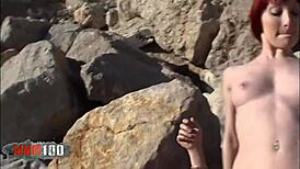 Skinny French Teen 18+ Mahylis Beach Adventure with Alex in Rough Fucking