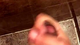 feeling the huge brazilian cock cum