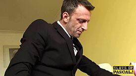 A British beauty gets her pussy licked and pleases two guys.