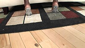 Sole Dior Teasingly Pushes Out Creampie Leaking Down Her Ass in Fishnets and Heels