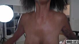 she bent over for rough doggystyle in college dorm. black beauty took my big cock.