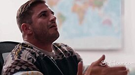 dyke teachers katrina colt and kenzie taylor help desperate male colleague nathan bronson with blowjob and tight pussy.