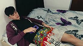 I helped my stepson masturbate with his Tantaly doll, and we had fun with his penis