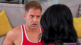 training builds tension, then releases it with deepthroat and tight assfucking on the milf.