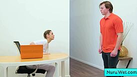 Sexy Teen 18+ Masseuse Delilah Day Covers Naked Body In Nuru Gel And Rubs Against Client Anthony Pierce