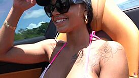 Ebony Babe Harley Dean Fucks Rich Guy Teddy Tarantino in Ferrari