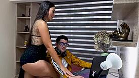 Nerdy Stepson Fucked Hard by Daniela Andrea!
