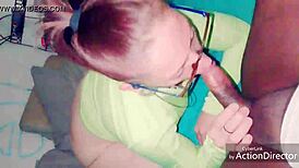 my sexy ass wife gives blowjob and swallows cock