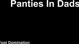 Footjob With Panties In Dad's Car