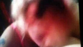 Amateur babe loves spitting while deepthroating hard cock