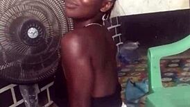 Crazy bitch twerks in sexy clothes then strips naked 😈